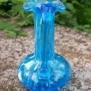 Pilgrim Spatter Glass Pitcher in Blue