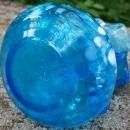 Pilgrim Spatter Glass Pitcher in Blue