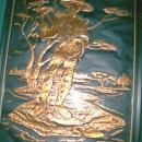 Brenholtz Stamped Copper Prints Asian Man / Woman Pair Ca. 1950's Framed