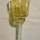 Carnival Glass Goblet with Airtwist Stem