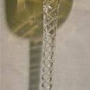 Carnival Glass Goblet with Airtwist Stem