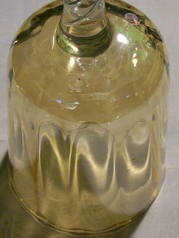 Carnival Glass Goblet with Airtwist Stem