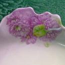 Royal Bayreuth Porcelain Leaf Dish Green/Lavender Florals: P.T. Germany