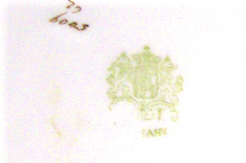 Royal Bayreuth Porcelain Leaf Dish Green/Lavender Florals: P.T. Germany