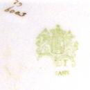 Royal Bayreuth Porcelain Leaf Dish Green/Lavender Florals: P.T. Germany