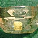Silver Deposit Cut/Engraved Glass Open Sugar Arts & Crafts Sterling