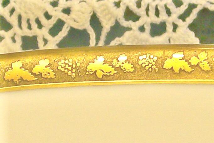Royal Bayreuth Gold Encrusted Cup & Saucer: Grapevine Motif ROB24