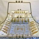 Aldon Bent-Glass Server: Two-Tier with Greek Figures