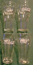 Coca-Cola Glass Tumbler Set of 4: Soda Fountain 1950's-60's
