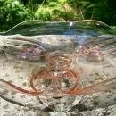 Lancaster Pink Depression Glass Cupped Plate: