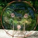 Lancaster Pink Depression Glass Cupped Plate: