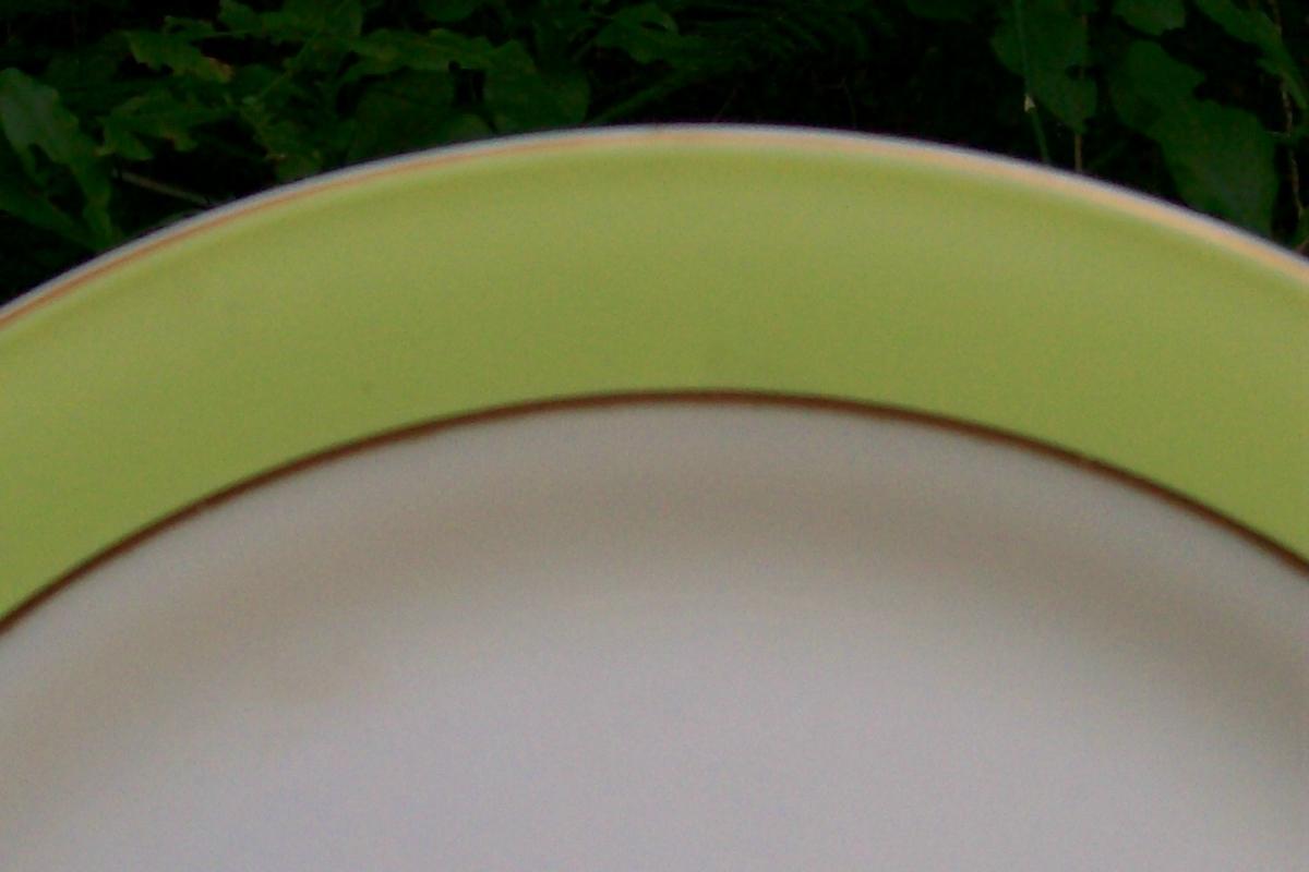 Pyrex Lime-Green Band Chop Plate 12 3/8