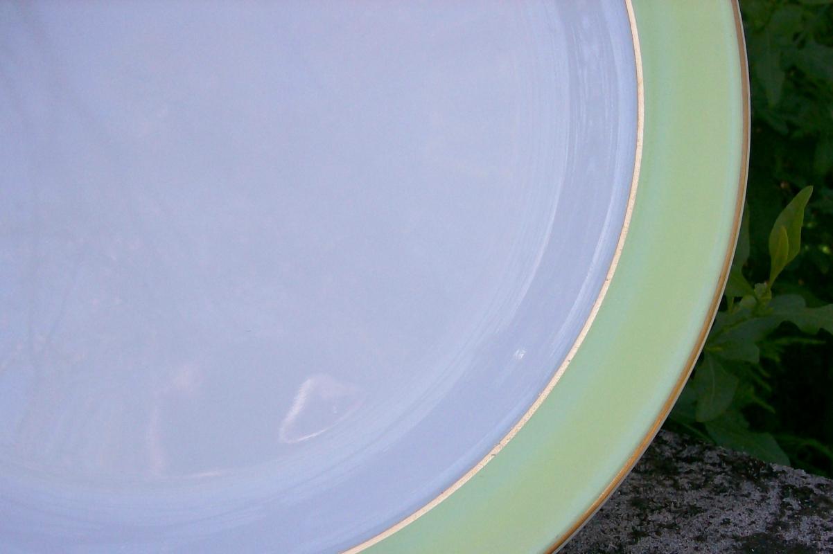 Pyrex Lime-Green Band Chop Plate 12 3/8