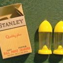 Stanley Ball Point Salt & Pepper Shakers with Box: 1950's Plastic