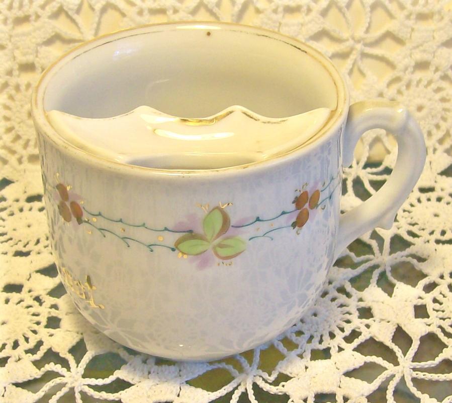 Limoges Porcelain Mustache Mug