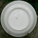 Bavarian Art Nouveau/Deco Ceramic Bowl Flower Comport Center with Green & Yellow Luster Trim