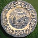 Royal Warwick Lochs of Scotland Ceramic Plate Set of 6 Blue & White 9.75
