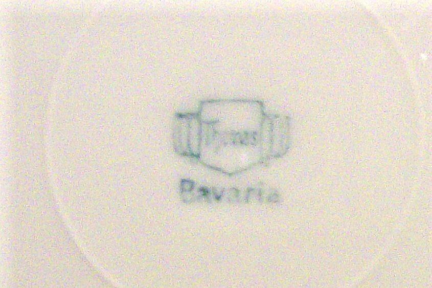 Thomas Bavaria Pansy Flower Ceramic Plate with Wide Gold Band Early 1900's