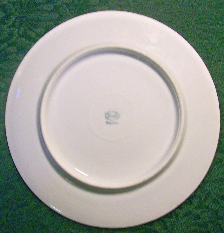 Thomas Bavaria Pansy Flower Ceramic Plate with Wide Gold Band Early 1900's