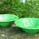 Laughlin Harlequin Medium Green 36s Oatmeal Ceramic Bowl 6.5