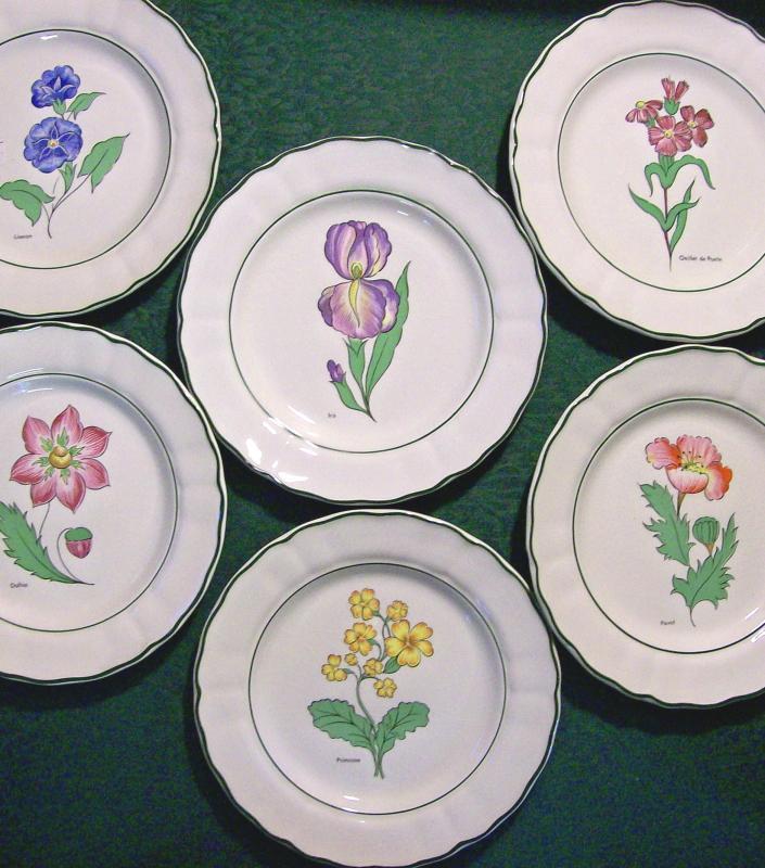 Grindley Fleur des Champs/ Studio 12 Salad Plate Set of 6 Early '80's