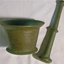 Bronze Mortar & Pestle Set 1800's Apothecary