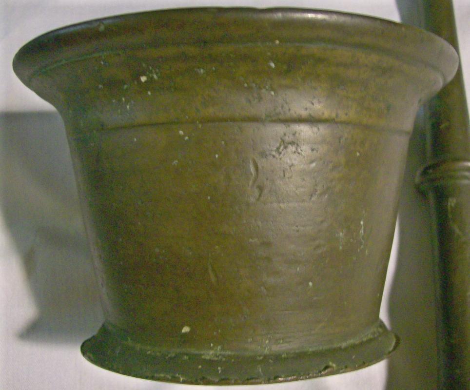 Bronze Mortar & Pestle Set 1800's Apothecary