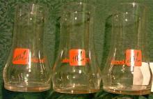 7-Up Advertising Glass Tumbler Set of 3 Ca. 1970's