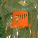 7-Up Advertising Glass Tumbler Set of 3 Ca. 1970's