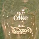 Coca-Cola Advertising Glass Tumbler Pair 1940's-60's Soda Fountain