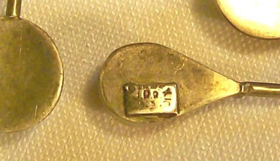 Mexican Sterling Silver Earrings Pink Teardrops Signed J.R.R.