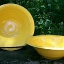 Laughlin Harlequin 36s Oatmeal Bowl Older Yellow Ceramic 6.5