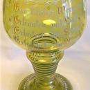 German Roemer Blown Glass Goblet with Enamel Phrase/Decoration 10