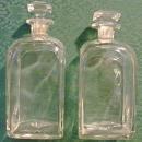 Cut Crystal Decanter Pair Ca. 1900 Clear Barware