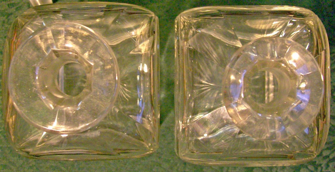 Cut Crystal Decanter Pair Ca. 1900 Clear Barware