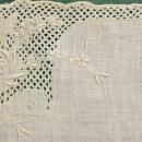 Linen & Lace Embroidered Cocktail Napkin Set of 8 Cream on Cream