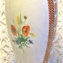 Ukranian Red Poppy Ceramic Vase Red/Black Border Print 6.75