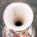 Japanese Satsuma Ceramic Bottle Vase with Students Late 1800's Marked 8.25