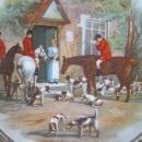 Noritake Nippon Hunt Scene Porcelain Plaque Moriage Trim 9.5