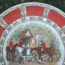 Noritake Nippon Hunt Scene Porcelain Plaque Moriage Trim 9.5