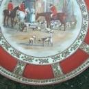 Noritake Nippon Hunt Scene Porcelain Plaque Moriage Trim 9.5
