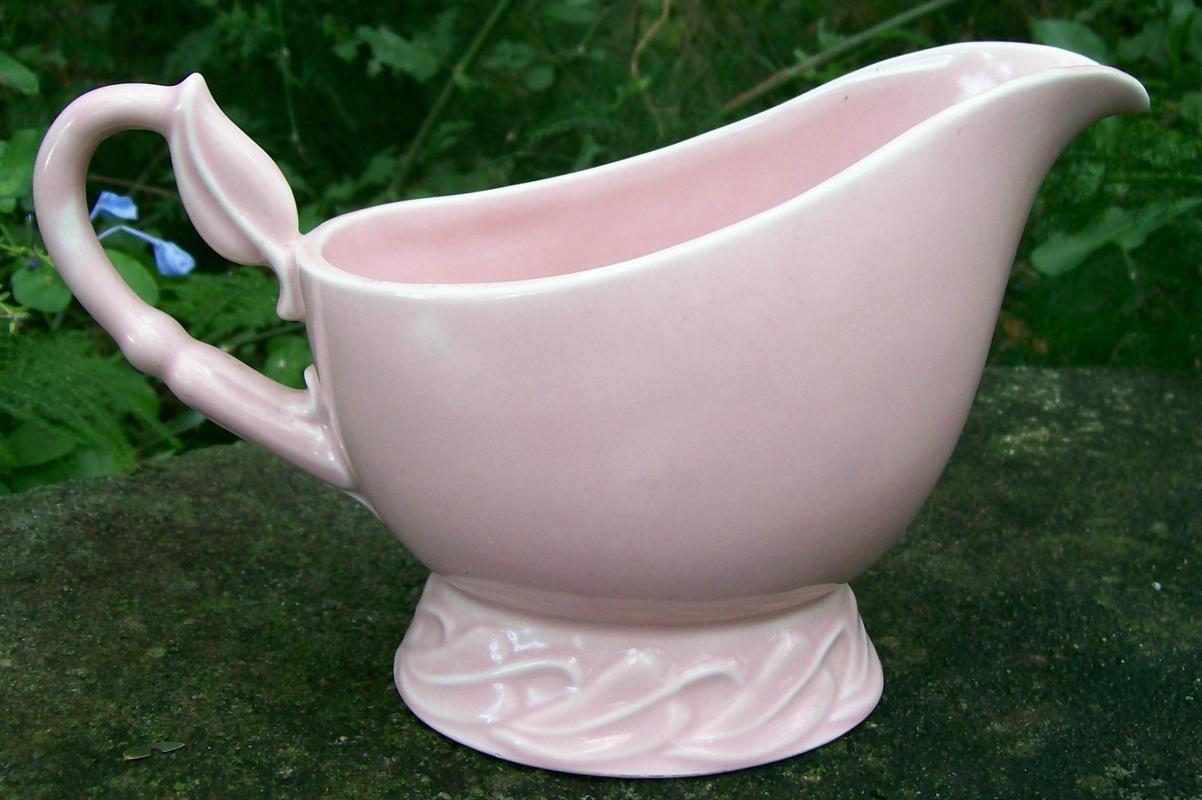 Vernon/Metlox Native California Ceramic Gravy Boat Pink 1942-47
