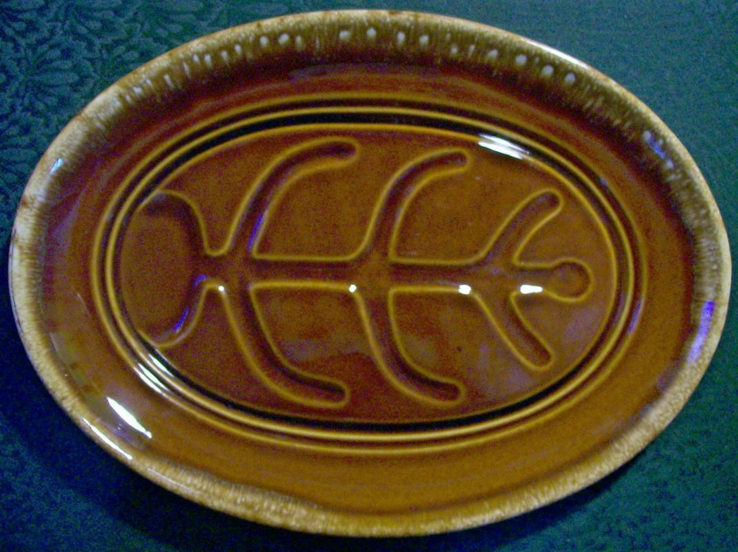 Hull Mirror Brown House & Garden Ceramic Steak Platter 14.25