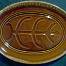 Hull Mirror Brown House & Garden Ceramic Steak Platter 14.25