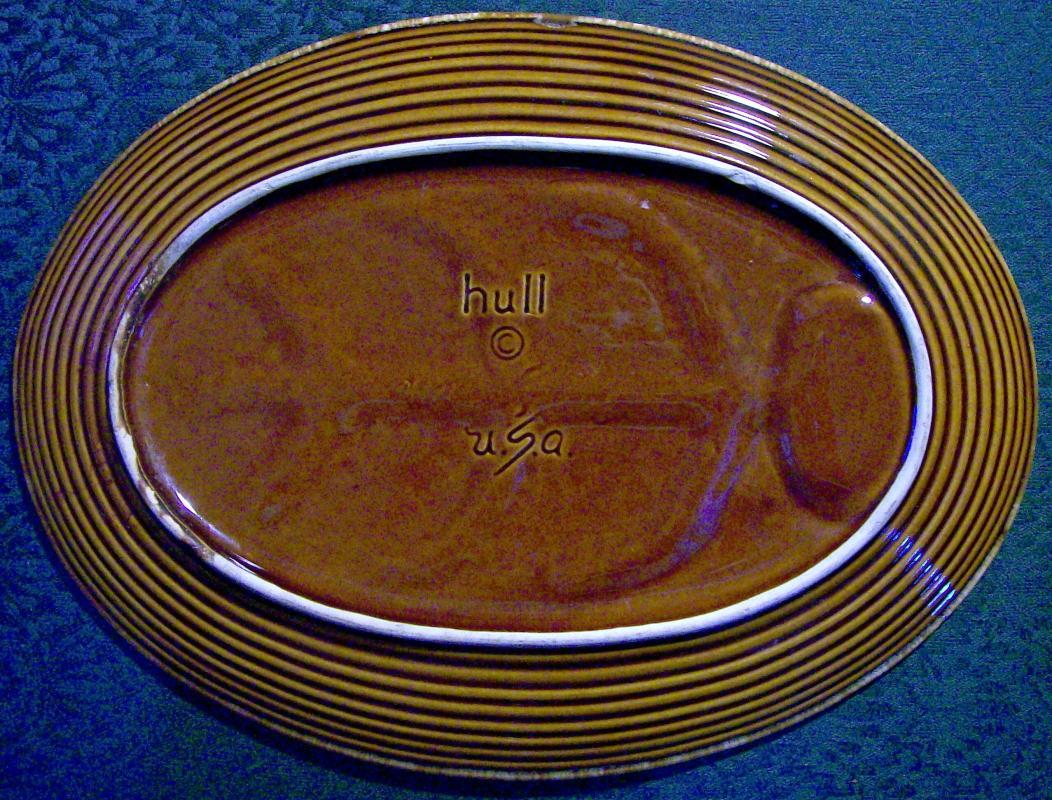 Hull Mirror Brown House & Garden Ceramic Steak Platter 14.25