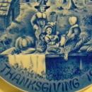 Bareuther Thanksgiving 1971 Limited First Edition Ceramic Plate Blue & White