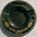 Hotel Bradford Black Bakelite Advertising Ashtray Boston 1930+