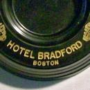 Hotel Bradford Black Bakelite Advertising Ashtray Boston 1930+