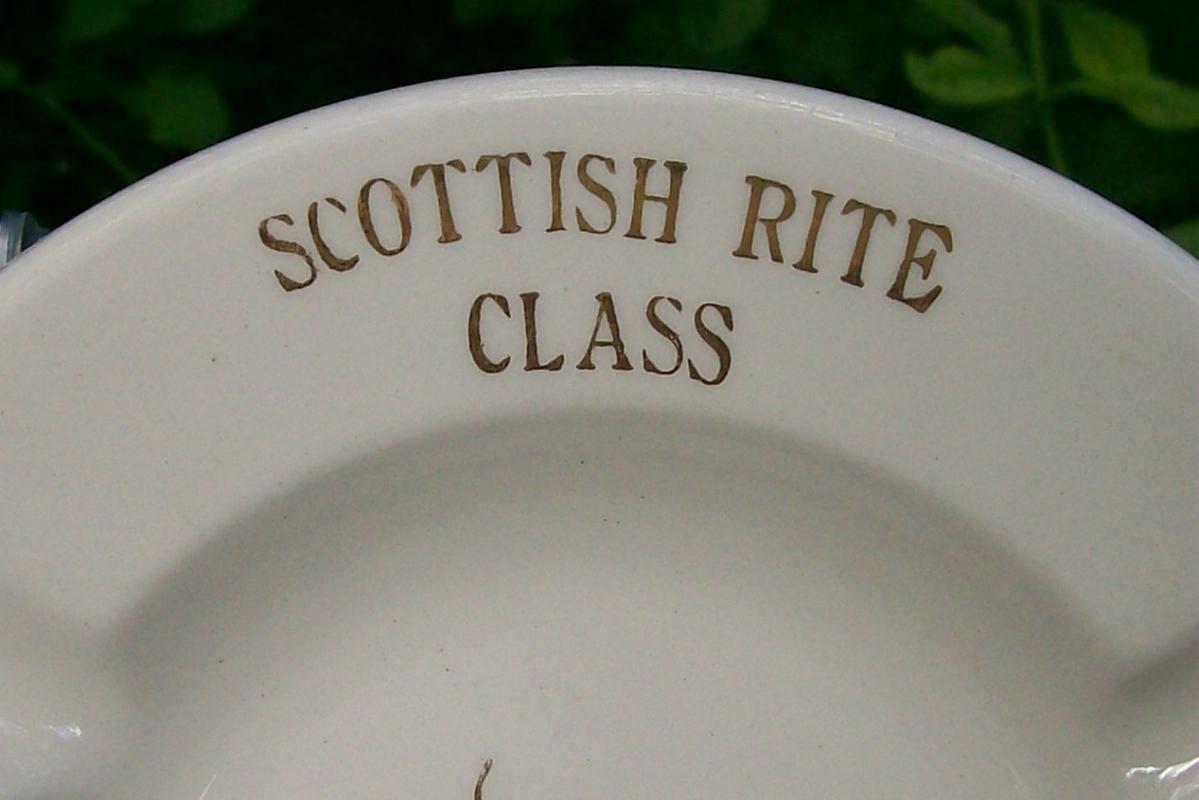 Masonic Commemorative Ceramic Ashtray Napoleon Ohio Ca. 1947