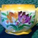 Czechoslovakian Art Deco Tulip Ceamic Sugar Bowl Bottom Ca. 1930's NO LID